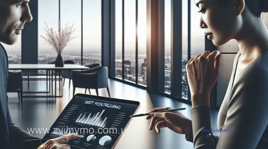 Иллюстрация к разделу "Реструктуризація боргу та альтернативи банкрутству" в статье "Як укласти мирову угоду з кредиторами та уникнути банкрутства"