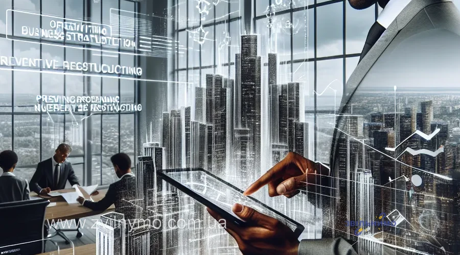 Иллюстрация к разделу "Превентивна реструктуризація: нові можливості для бізнесу" в статье "Зміни до законодавства щодо обмежень впливу заінтересованих осіб у процедурах банкрутства"