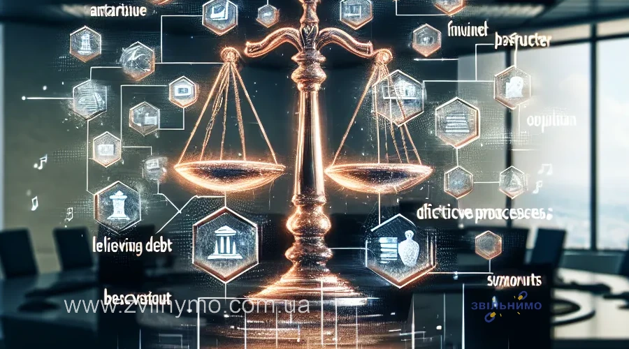 Иллюстрация к разделу "Процедура банкрутства: покрокова інструкція 2025" в статье "Як правильно оголосити себе банкрутом- покрокова інструкція 2025"