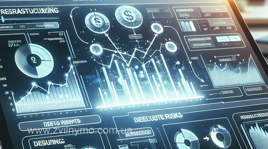 Иллюстрация к разделу "Реструктуризація боргів: ризики та варіанти" в статье "Як скласти ефективну реструктуризаційну угоду- покрокова інструкція для фізичних та юридичних осіб"