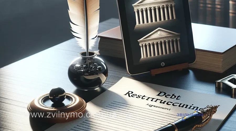 Иллюстрация к разделу "Реструктуризація боргів та альтернативи банкрутству" в статье "Як правильно оголосити себе банкрутом- покрокова інструкція 2025"