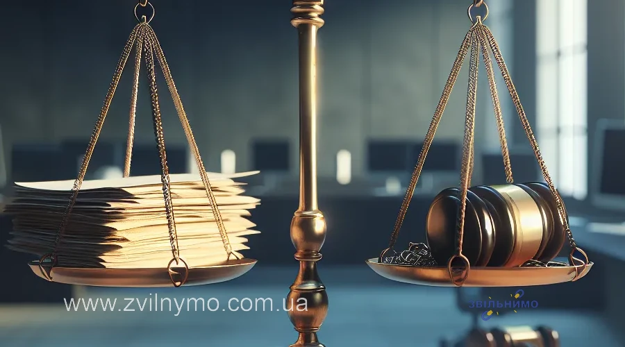 Иллюстрация к разделу "Відповідальність боржника та юридичні ризики при банкрутстві" в статье "Як правильно оголосити себе банкрутом- покрокова інструкція 2025"