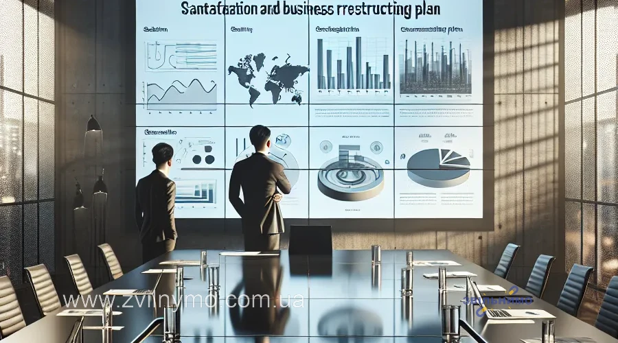 Иллюстрация к разделу «План санації та реструктуризації: основні елементи» у статті «Покроковий гайд як правильно підготувати підприємство до банкрутства»